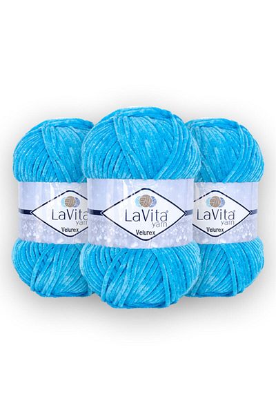 Lavita Fire Velurex Baby Pachet de 3 fire de tricotat manual Amigurumi Fire Taka (5801)