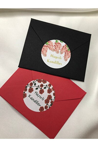 bisaccia Karışık Hayırlı Kandiller Yuvarlak Sticker Mat Mübarek Günler 4 Cm (...