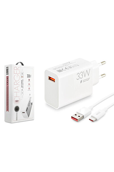 Subzero Tecno Camon 20 Pro Uyumlu SG37 33W Turbo Type C Şarj Aleti Seti Kafa + Kablo