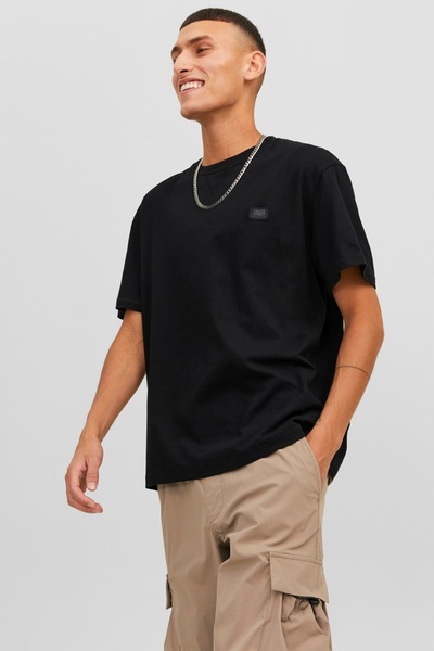 Jack & Jones JACK&JONES JCOCLASSIC TWILL TEE SS CREW NECK23 SN 12240266 ΜΑΥΡΟ