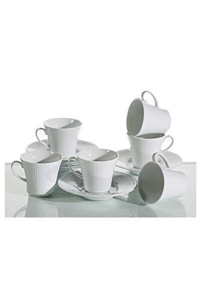 Kütahya Porselen KAHVE FİNCAN TAKIMI 12 PARÇA 6 KİŞİLİK ADLER