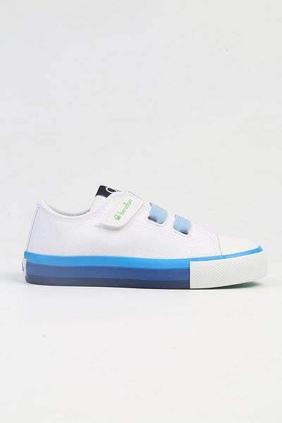 Benetton ® |   BN-30977- 3394 Alb Albastru-Pantofi sport pentru copii