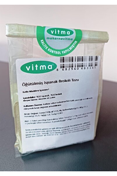 Vitma Öğütülmüş Ispanak - Brokoli Tozu 80gr