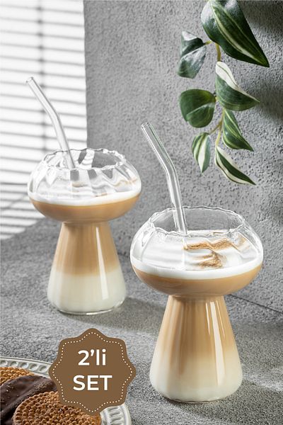 Vienev Set de 2 pahare de cafea Loly, cocktail, suc 1306 optic