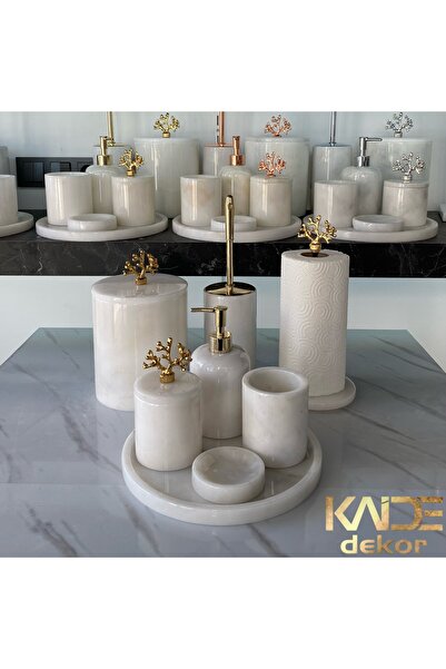 KaideDekor Mermer Banyo Seti