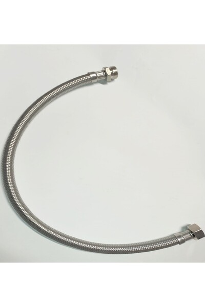 ERTEL flex 3/8*3/8 Nipelli Erkek Dişi Çelik Flex Spiral Hortum 60 Cm