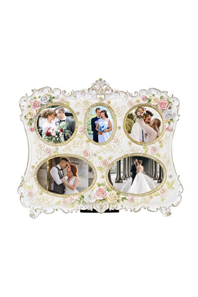 Nobbystar 5 Fotoğraflı 1.sınıf Kantri Dekoratif Fotoğraf Çerçevesi