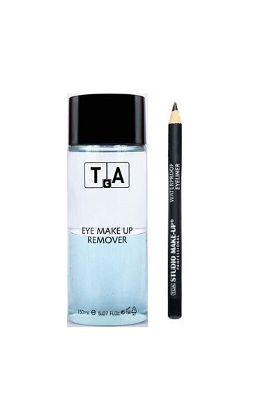 TCA Studio Make Up Tca Studio Make-up Waterproof Eyeliner (black) + Eye Make-up Remover Set of 2