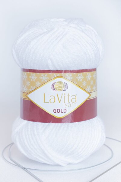 LaVita Yarn Aur Pachet de 5 fire groase de iarnă pentru tricotat manual Taka Yarn (9501-OPTİK)