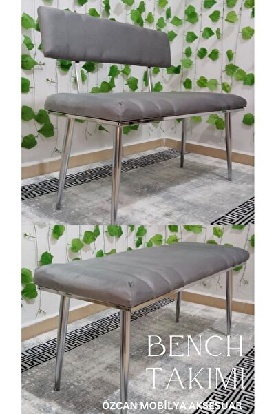 ÖZCAN METAL Krom Metal Ayaklı Sırtlı & Sırtsız Mutfak Salon Antre Yatak Odası...