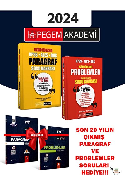 Pegem Akademi Yayıncılık 2024 Model Ezberbozan Paragraf ve Problemler Soru Ba...