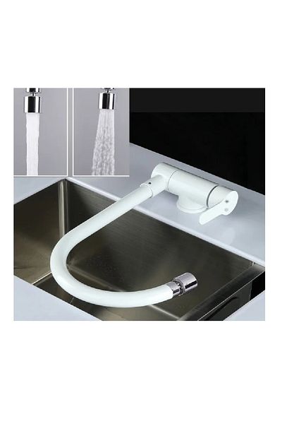 OEM Kitchen Window Folding Sink Faucet Matte White Imported New