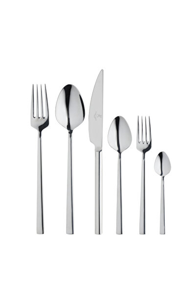 Culinachef Italy 36 Parça 6 Kişilik Çatal Kaşık Bıçak Takımı Sade Günlük Model