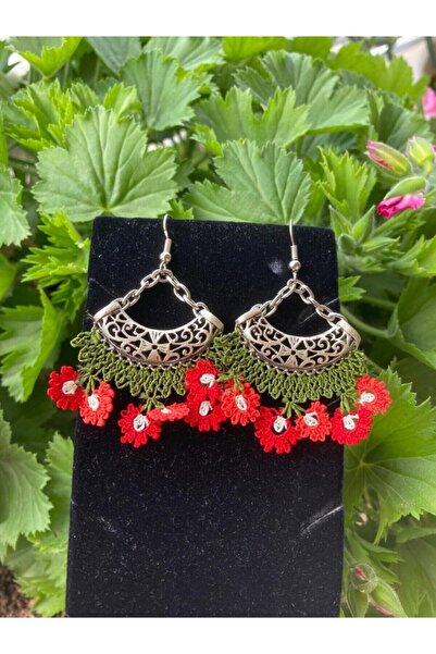 KAFTAN TAKI TASARIM Iğne Oyası Metal Aparatlı Küpe