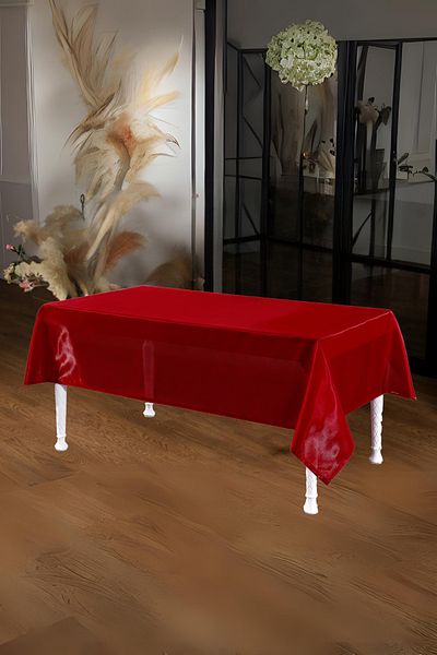 Finezza Crystal Monorail Fabric Red Tablecloth Rectangular 140x200 Cm - 766