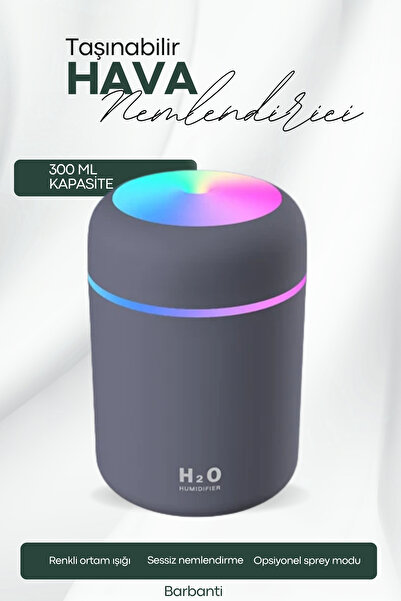 Barbanti Mobile 300 ml Ultrasonik Hava Nemlendirici Buhar Makinesi ve Aroma D...