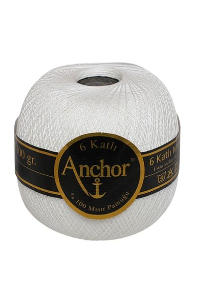 Anchor Lace Thread And Net Thread White 60