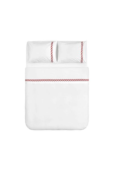 Karaca Nautica Home Billow - Set cuvertură dublu percal, roșu