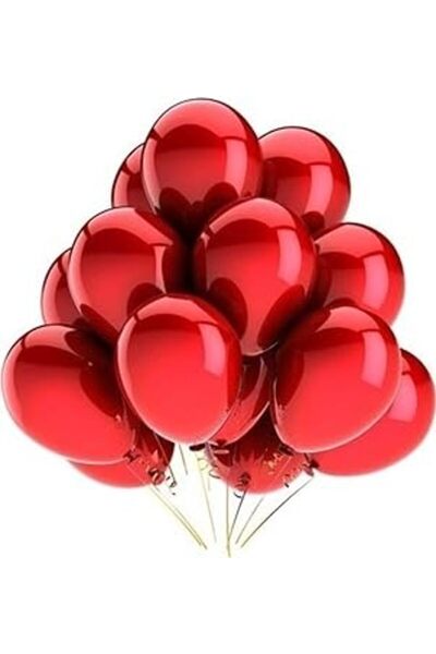 TATLI GÜNLER KIRMIZI 10 ADET METALİK BALON BÜYÜK BOY 30 CM