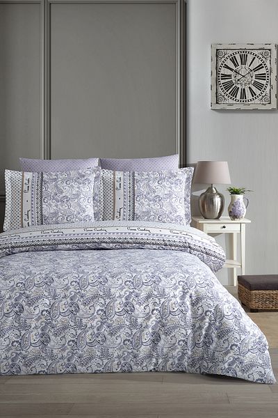 Pierre Cardin Σετ Παπλωματοθήκη Ranforce Double Ethnic Indigo