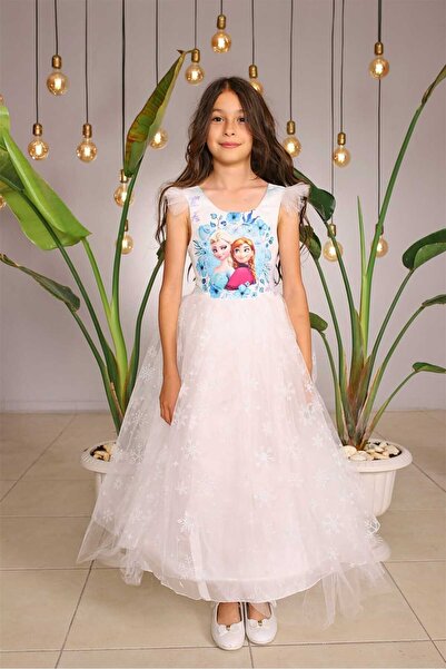 KOKOSH Kız çocuk elsa tarlatanlı abiye elbise