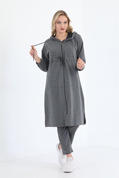 WestBound Anthracite Trench Model Women's Tracksuit Set