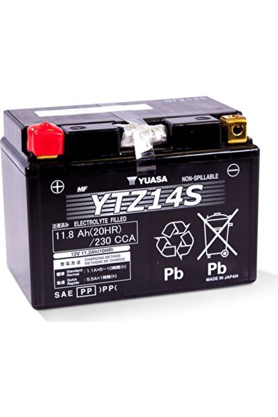 Yuasa BMW R 1200 Uyumlu ADV (10-18) Yuasa Ytz14s-bs 12V/11.2AH Akü