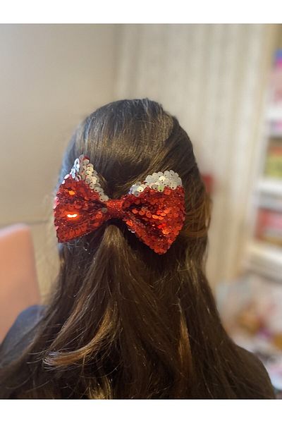 UniqueHandMade Handmade Evening Dress Sequin Red Automatic Bow Children's Buckle, Bow Women's 23 April 29 October