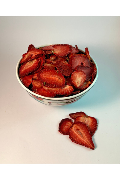 Taze Ege Market Strawberry Fruit Dried Fruit Chips (100 Gr.)