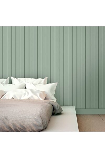 Şahan Art Deco Ahşap Duvar Paneli / Soft Touch / Su Yeşili / 8'li Ürün / 1. K...