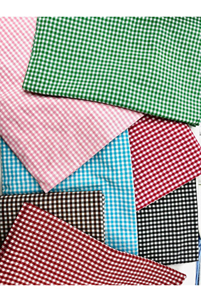 Bursa Cotton Küçük Kare Desen Pötikareli Masa Örtüsü, Sofra Bezi, Piknik Örtü...