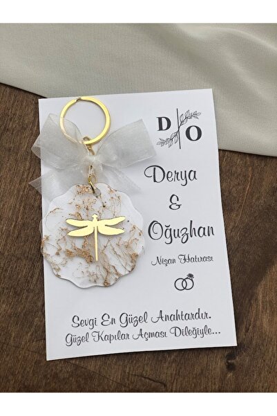 Masalsı Concept 25 Adet Kartlı Anahtarlık Düğün,kına,söz,nişan Hediyeliği Ana...