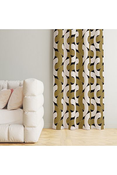 MUN HOME Digital printed backdrop curtain single wing 140 x 260 cm Edge Folded Stitched