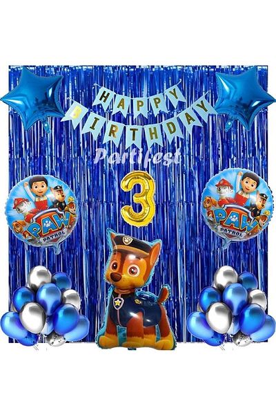 Parti Station Paw Patrol Balloon Set Paw Petrol 3 Year Old Balloon Set Paw Patrol Birthday Set Paw Patrol Chase