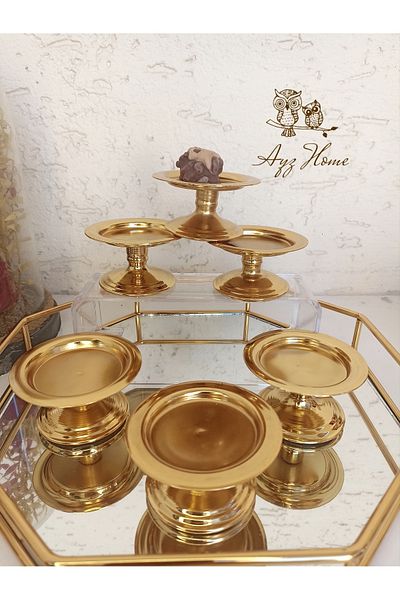 AYZ HOME 6-Piece Turkish Delight Bowl Set / Coffee Presentation Turkish Delight Bowl-Macaron Bowl