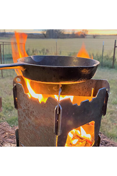 ARVALLI Mini Kamp Ocağı Portatif Ateş Demiri Kamp ve Piknikcilere özel