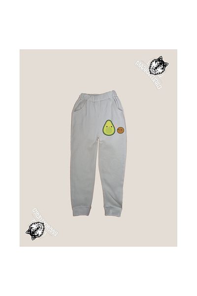 MarkaTurko CUTE AVACADO εμπριμέ unisex Προσαρμοσμένο Σχέδιο Βαμβακερό γκρι παιδικό αθλητικό κοστούμι 606-133G