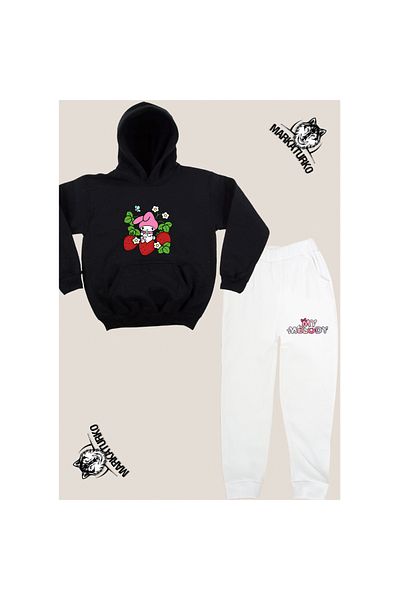 MarkaTurko MY MELODY εμπριμέ unisex Παιδικό σετ φόρμας από βαμβακερό ειδικό σχέδιο 5050-27B