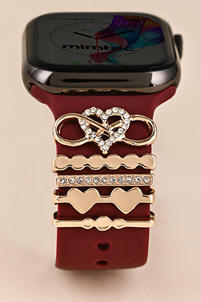 mimtec Apple Watch Uyumlu Charm Huawei Watch Fit 2 Uyumlu Charm Aksesuar Süs Kordon Süsü