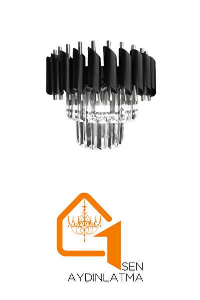 Genel Markalar Kablosuz Pilli Kristal Taşlı Modern Aplik Serisi - Yatak Odası - Salon - Hol - Mutfak