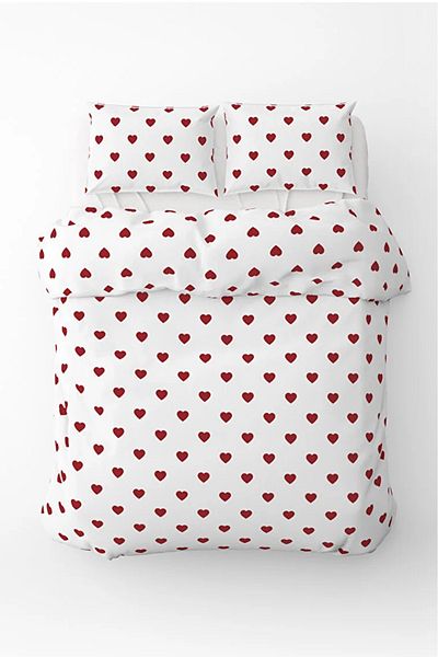 Always Ranforce Heart Single Duvet Cover Set