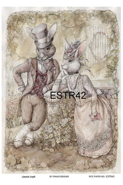 LİNEART Pirinç Dekopaj Kağıdı No:ESTR42- 29X42cm