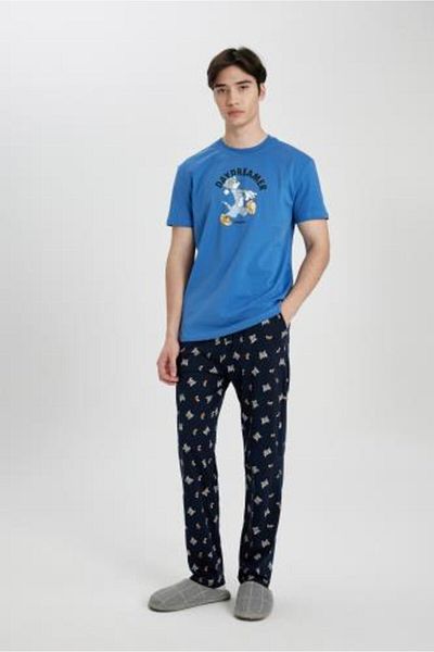 DeFacto Σετ πιτζάμες με κοντό μανίκι Tom &amp; Jerry Regular Fit B8658ax24sp