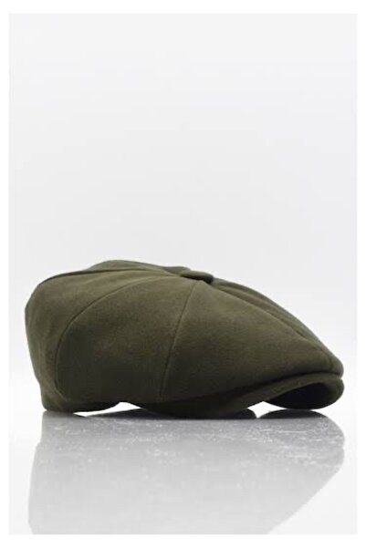 Zake Mxamade Erkek Haki Kaşmir Ingiliz Model Kasket Şapka