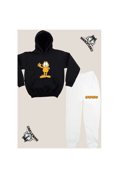 MarkaTurko Garfield Printed Unisex Special Design Βαμβακερή Παιδική Φόρμα 5050-36b