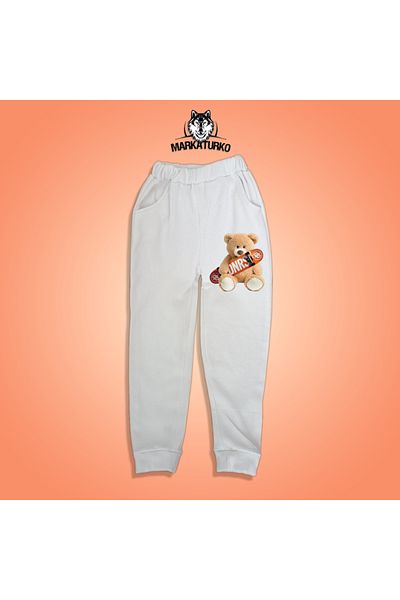 MarkaTurko Teddy Bear printed unisex Special Design Βαμβακερή παιδική φόρμα 2705-B22