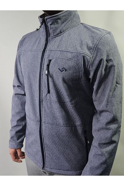 Jump Ανδρικό Αδιάβροχο, Αντιανεμικό Παλτό Softshell Slim Fit