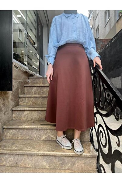 CNG MODA Battal Size Puff Scuba Skirt