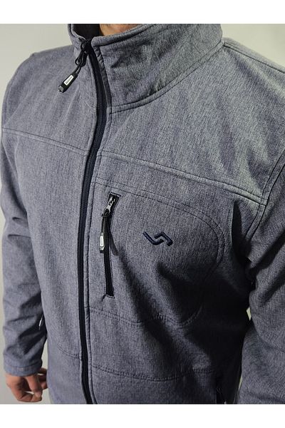 Jump Ανδρικό Αδιάβροχο, Αντιανεμικό Παλτό Softshell Slim Fit