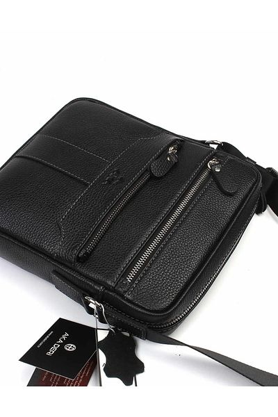 Aka Deri AKA LEATHER 393 GEANT MAILMAN PIELE GEANT DE MÂNĂ GEANT BROSSBODY NEGRU